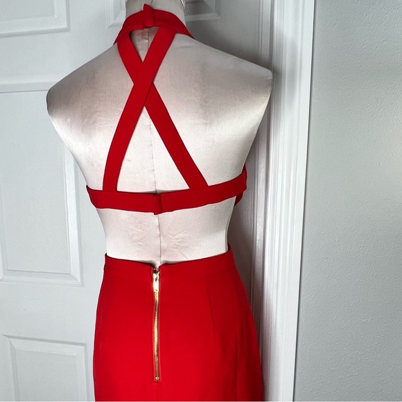 NBD the Xnaven Twins Dress Cutout Party Cocktail Red Dress Sz S - Picture 6 of 9